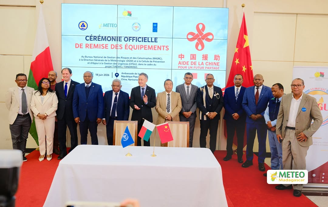 Remise de nouveaux équipements à Direction Générale de la Météorologie | 18 juin 2026 Remise de nouveaux équipements à Direction Générale de la Météorologie | 18 juin 2026