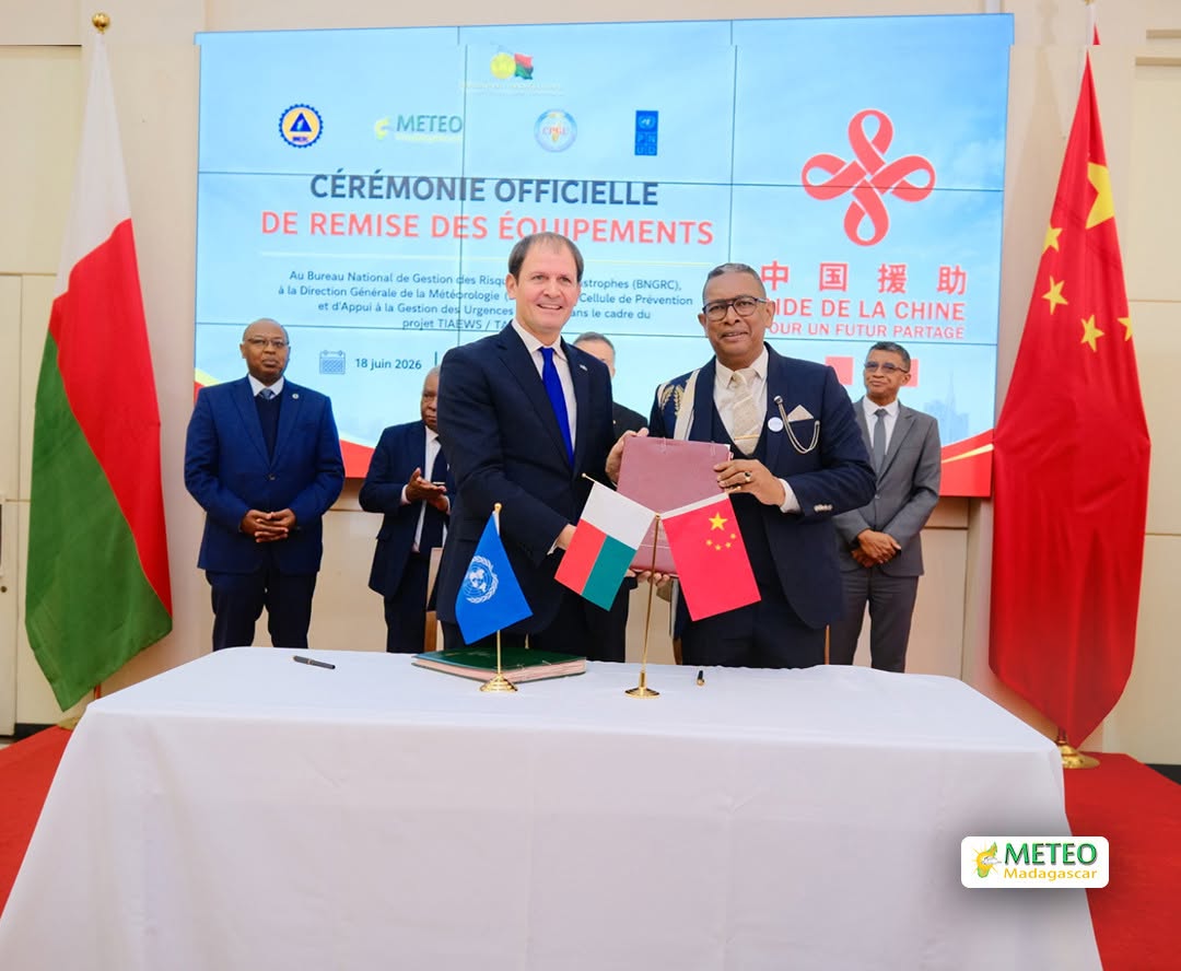 Remise de nouveaux équipements à Direction Générale de la Météorologie | 18 juin 2026 Remise de nouveaux équipements à Direction Générale de la Météorologie | 18 juin 2026