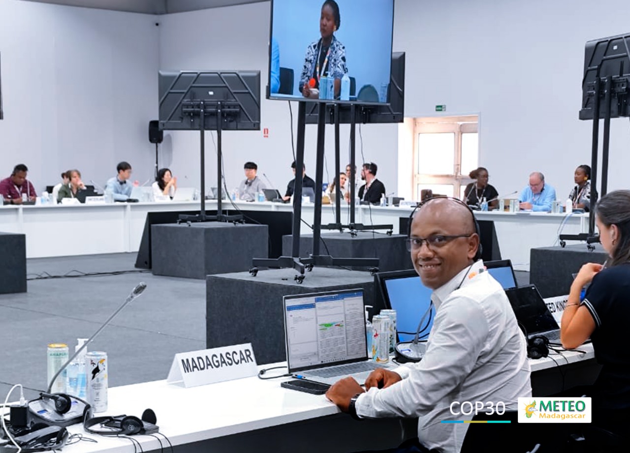 COP30 – Première semaine : Météo Madagascar porte la voix de la science au cœur des négociations climatiques COP30 – Première semaine : Météo Madagascar porte la voix de la science au cœur des négociations climatiques