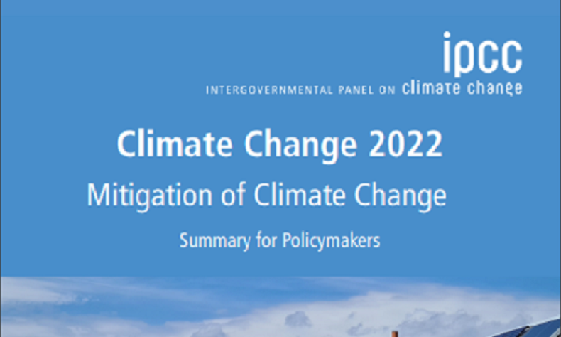 Rapport du GIEC 2022 sur l’atténuation du changement climatique